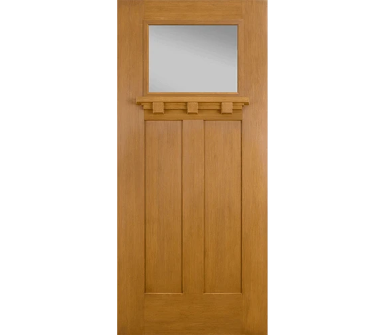 Auburn Hills Craftsman Light Fiberglass Entry Door